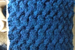 Blue Scarf Basket Weave